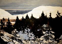 art-centric:  Rockwell Kent - Maine Coast, Winter, 1909 at Boston