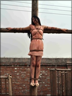 myslaveworld:  eroticmacabre:  Chinenese crucifixion execution