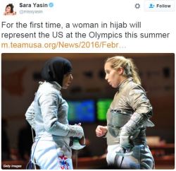 thingstolovefor:    Fencer Ibtihaj Muhammad Qualifies For Olympics,