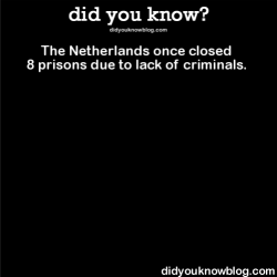 did-you-kno:  The Netherlands once closed 8 prisons due to lack