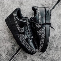 freshtastics:  Custom Goyard x Nike Air Force 1 Low (by @amaccustoms