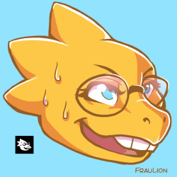 frau-lion:  I was drawing some Alphys expressions and suddenly