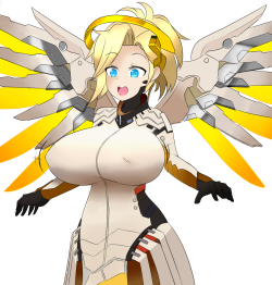 alphaerasure:  Commission of Mercy (Overwatch) BE for  Busmansam!