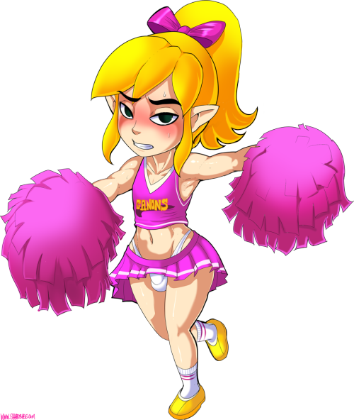 Hereâ€™s yo fix. Link as a cheerleader…Orig. Artist: Shadman on ShadbaseP.S. Shadman is doing some cool shit. He smushed Shadbase and Shagbase together. All the shit in one area!