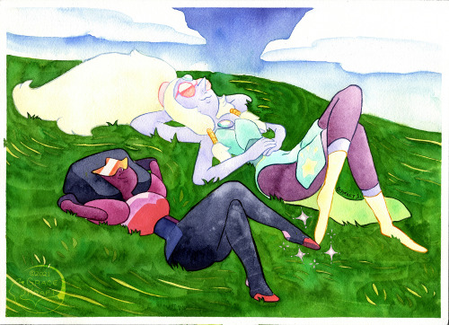 gracekraft:Just two fusions chilling in shades~