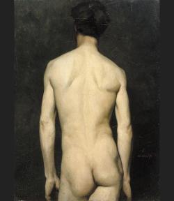 elegasm:  Albert Edelfelt - Nude Male (1859)