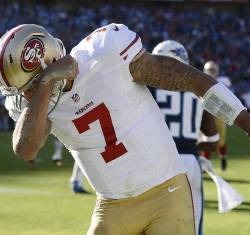 navydotz:  Kaepernicking all day Sunday vs titans 