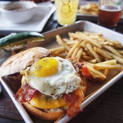 ctrestaurantweek:  The Bacon, Egg & Cheese Burger with applewood