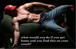 What would you do if you get home and you find this on your couch?