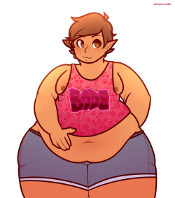 catrubs:Another art trade with @someplantface, drew Avery in some cute clothes :3