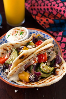 do-not-touch-my-food:  Hummus and Sauteed Vegetable Flatbread