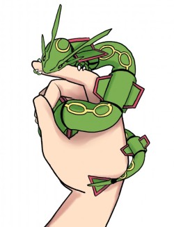 thedragonkingdom: Ñom!! Pocket Rayquaza, get yours now, we are