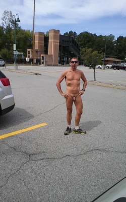 Nude men on the street