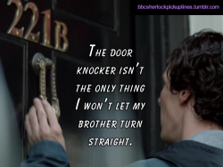 “The door knocker isn’t the only thing I won’t