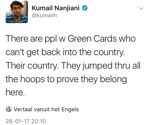 franksars: Kumail Nanjiani takes to Twitter to respond to Donald Trump’s Muslim ban