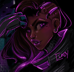 char-lady:Quick Sombra sketch. I still want to do a proper redo