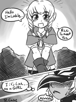 rcasedrawstuffs:  Cia meets Linkle   Silly idea that came to