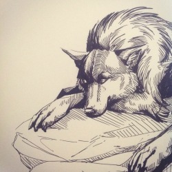 wolfskulljack:  Sketch book pages. I’m in Oxfordshire visiting