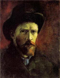 artemisdreaming:  Self-Portrait with Dark Felt Hat, 1886 Vincent