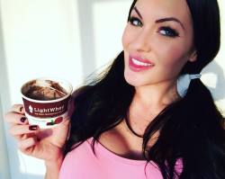Taking a break with @lightwhey high protein ice cream in the