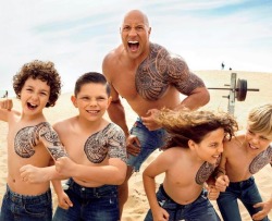 lovedwaynejohnson: therock Teach ‘em young. Embrace your warrior