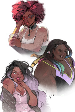 tashiecake: Human AU interpretations ft. gems of colour :D These