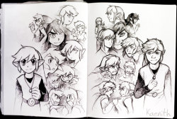 kaenith: A couple pages from my sketchbook: panel redraws, first