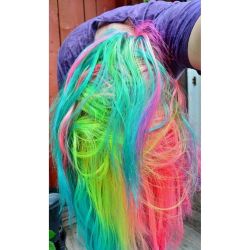 inkedmagz:  ~@its_something_strange  #multicolor #multicoloredhair