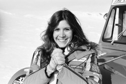 gameraboy: Carrie Fisher in Finse, Norway during filming of The