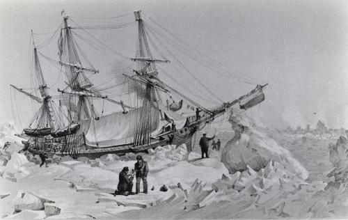 ltwilliammowett: The HMS Terror, trapped in the ice, February