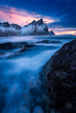etherealvistas:Vestrahorn Blues (Iceland) by Tim Nevell || Website ||