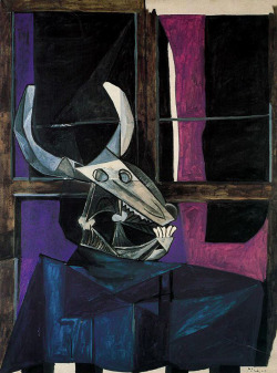 lonequixote:  Pablo Picasso. Still Life with Skull of Ox. 1942.