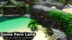 Goma Pero Land  V1Add new place for screenshotスクリーンショット撮影のための新たなロケーション追加modを作成したのでUPします。思いつくままにＣＫの勉強がてら作ったらこうなった感じです。場所はリバーウッドの製材所の丸太の裏に入り口があります。(mapマーカーから直接飛ぶこともできます)ちょっと木を生やしすぎたので、もしかしたら重いかもしれない。竹とか竹とかm(_