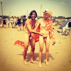 instalads:  Naked lads at Roskilde Festival.