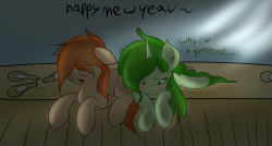 askshinytheslime:  Happy new year~ ps1. I needed sleep so i did