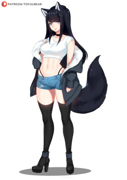 Finally did my first OC ever! She’s Reiko, she’s a wolf