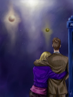 gallifreyburning:  The Doctor and Rose by ~Fishik 