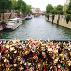 The Lock Bridge… Actually, one of many in Paris! Photographed