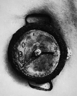 A clock in Hiroshima, destroyed during the atomic bombing of