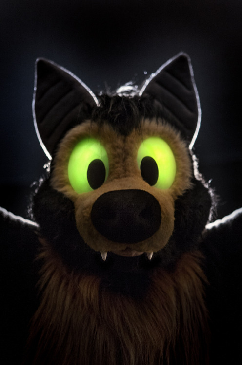 Austin needs this guy, what with all the bats and all here.  akahiotter:  fursuitswag:  How did I not see this awesome bat fursuit before? Fursuiter Fursuit Maker (I think)   Awesome suit! Love the glow in the dark eyes