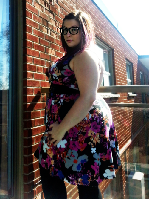 wearyourpassion13:  It was a beautiful day out yesterday so I had a mini fatshion shoot on my balcony.Â  Dress - Giant Tiger Ring - F21 Necklace - Addition Elle Shoes - George (Wal-mart) 