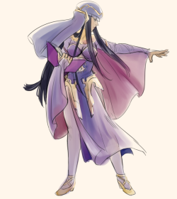 dekoart:  I tried drawing Tharja in Mirage!Tharja’s outfit