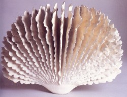 blueberrymodern:urula morley price – white fan #203, 1990 (stoneware,
