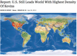theonion:  Report: U.S. Still Leads World With Highest Density