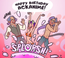 Happy Birthday to ackanime!Always nice to have an excuse to draw