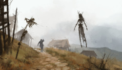 jakubsan:  ‘haunted village’ quick sketch from my ‘just