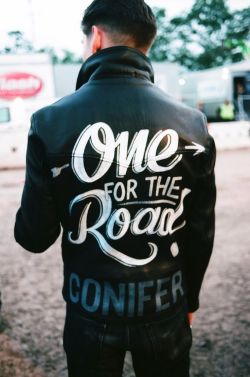 duttihun:One for the Road Hand painted leather jacket for Alex