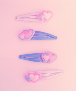 cherry-chii:  1$ hairclips I got in some random store <3