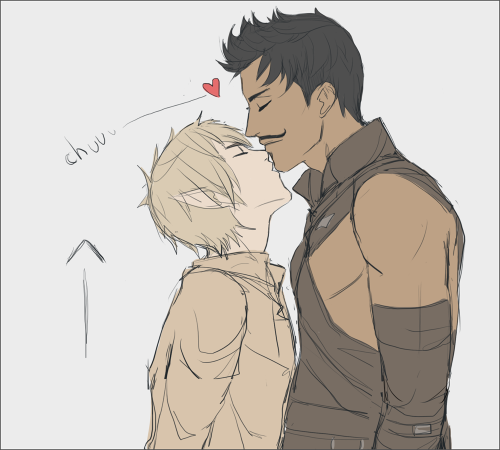 sing-sei:  Falon wanted to see what kissing Dorian would feel like but he wasn’t expecting that…(Falon likes Dorian a lot and Dorian knows it) ♥♥ ((I decided last night to draw something for valentine’s day, please excuse how incredibly messy