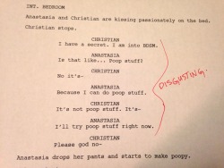 shitroughdrafts:Found a couple of drafts of the Fifty Shades